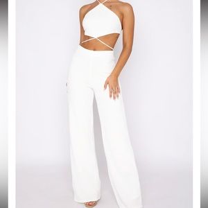 White Fox Figure You Out Jumpsuit